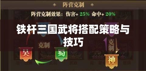 铁杆三国武将搭配策略与技巧