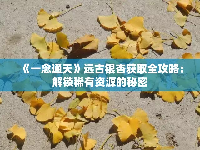 《一念通天》远古银杏获取全攻略：解锁稀有资源的秘密